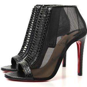 CHRISTIAN LOUBOUTIN Black Trouble 100 Heel 37 BNIB